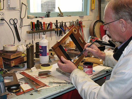 Charles restoring magic lantern