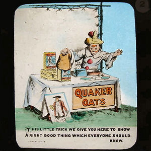 Magic lantern - Advertising slides.