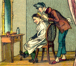 lantern slide hair dresser