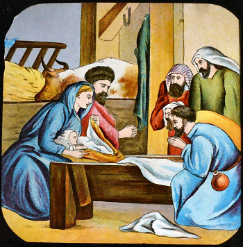 lantern slide Bible birth Jesus