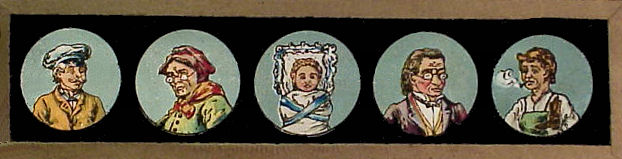 portraits magic lantern slides